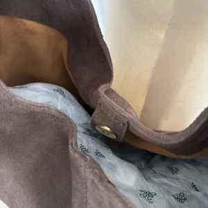 American leather Co Brown Suede Tote Bag thumbnail 3