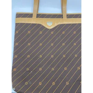 GUCCI Vintage XL Tote Bag in Canvas Fabric w/ thumbnail 5