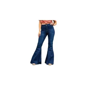 Lucky + Blessed Extreme Flare Dark Wash Jeans L18074-DW Stretch Size 8 thumbnail 2
