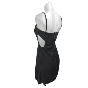 Princess Polly Black Lace Trim Ruched Cutout Sleeveless Cami Mini Tank Dress 2 thumbnail 2