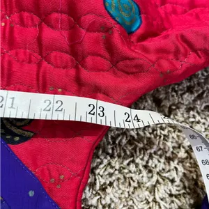 Quilted jacket w/doves multi colored. Red Size XL thumbnail 3