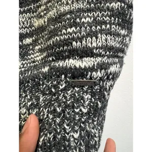 Abercrombie & Fitch Women Medium Heather Grey Black White Knit Bralette Crop Top thumbnail 3