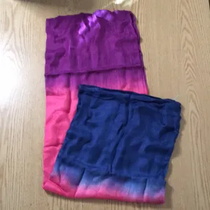 New Women’s Vibrant Pink Raspberry and Blue Ombre Infinity Twill Scarf Viscose thumbnail 2
