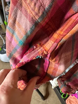 Free People We The Free Summer Daydream Plaid Button Down Shirt XS Boho thumbnail 8
