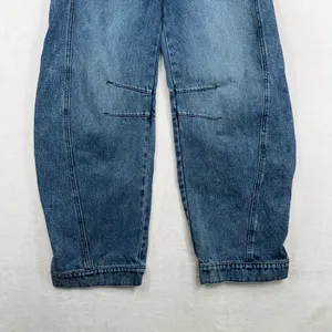 BDG 24 Elise Barrel Jean Blue High Rise Balloon Horseshoe Leg Slouchy Relaxed thumbnail 9