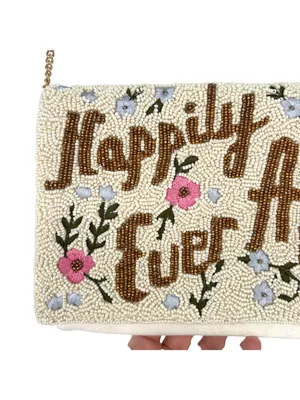 Francesca's Happily Ever After Beaded Wedding Crossbody Bag With Floral Embroidery thumbnail 4