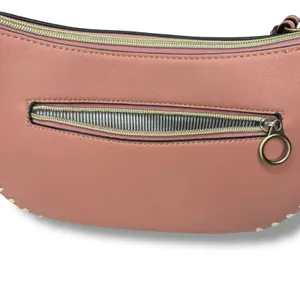 New Sondra Roberts Vegan Leather Tote‎ Shoulder Bag Top Handle Pink Whipstitch thumbnail 7