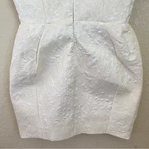 House of CB 'Cherelle' Ivory Jacquard Puff Sleeve Dress size Large NWOT‎ thumbnail 6