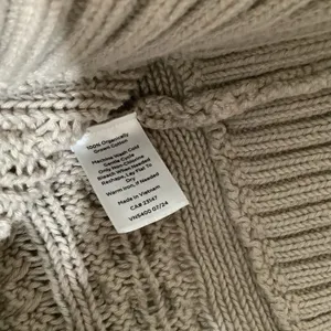 Haven Well‎ Within Quiet Luxury Organic Cotton Cable Knit Funnel Neck Sweater S thumbnail 5