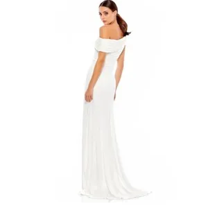 NWT Ieena Mac Duggal‎ #26517 Foldover Off the Shoulder Gown With Slit Sz 10 $358 thumbnail 2