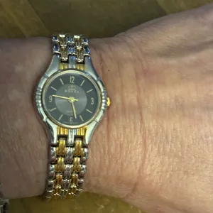 Vintage Rovel two tone quartz watch Gold thumbnail 3