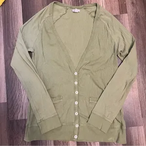 Old Navy Green cardigan twilight Bella swan cosplay size L thumbnail 1
