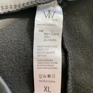 Viv Collection Faux Leather High Rise Leggings XL thumbnail 3