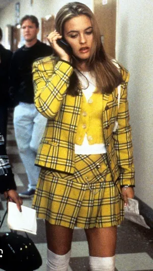 Yellow Plaid Pleated School Girl Skirt thumbnail 2