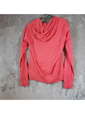 Nike Women's Pink Full Zip Hoodie Jacket Hooded Pockets Drawstring M 651503-685 thumbnail 2