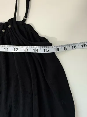 Maurices Studded Gauzy Swing Tank Top Solid Black Cami Boho thumbnail 7