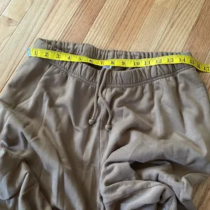 Good American Joggers Womens Large Brown Fleece Pull On Pants Loungewear Cozy thumbnail 6