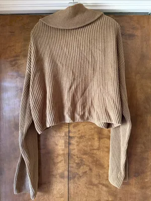 Oval Square Oswant Half Zip Knit. Size M Tan Size M thumbnail 7