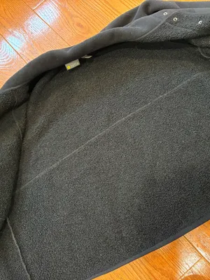 Zella Layer Up Faux Shearling Lined Fleece Jacket Black Snap Front XL Athleisure thumbnail 7