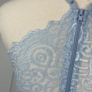 Windsor light blue lace mini dress thumbnail 3
