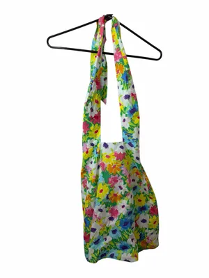 Karlie Multicolor Floral Halter Dress with Green and Pink Accents NWT thumbnail 5