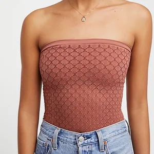 NWOT Free People Intimately Brown Beige Honey Textured Top Sleeveless M L Boho thumbnail 4