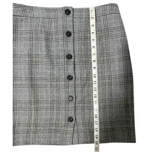 Brooks Brothers‎ 346 Gray Plaid Skirt Front Button Women's Size 6 thumbnail 9