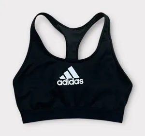 Women’s Adidas Mesh Back Black Sports Bra Size Medium thumbnail 1