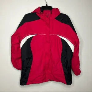 Columbia Sherpa lined coat size large hot pink‎ white black thumbnail 1
