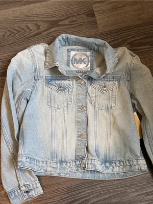 Michael Kors Light Wash Denim Jean Jacket thumbnail 7