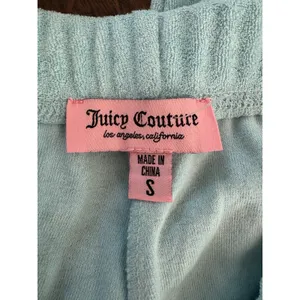 Juicy Couture Light Blue Terry Jogger Sweatpants Size Small Rhinestone Logo thumbnail 6