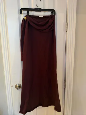 Meshki Bowie Low Rise Draped Knit Maxi Skirt thumbnail 5