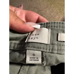 A New Day Womens High Rise Utility Pants Sage Green Tapered Ankle Chino Size 0 thumbnail 3