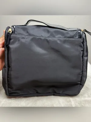 Victoria's Secret Black Toiletry bag pouch with Pink 'Forever an Angel' Script. thumbnail 2