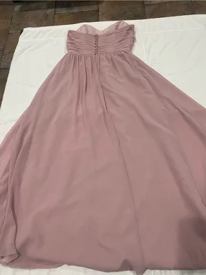Alfred Angelo Blush Pink Strapless Chiffon Dress thumbnail 1