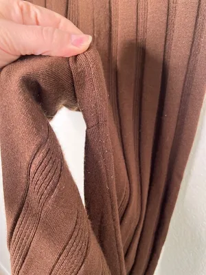 Anthropologie Daily Practice Brown Ribbed Knit Flare 2 piece Set XS/S thumbnail 8