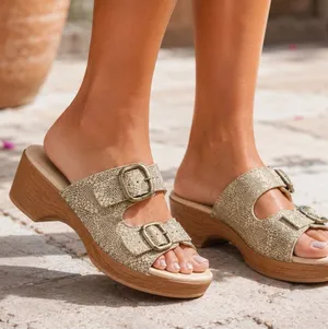 Dansko Sophie wedge sandals cream size 40 US 8.5 thumbnail 1