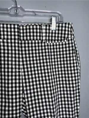Ann Taylor Black & White Gingham Capri Size 8 thumbnail 3
