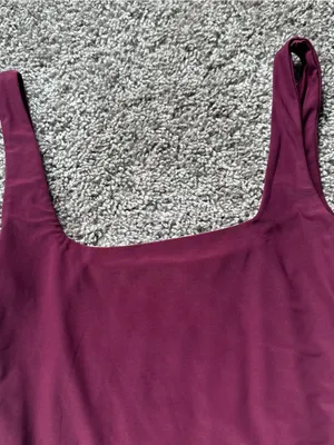 Plum Scoop Neck Bodysuit Purple thumbnail 3