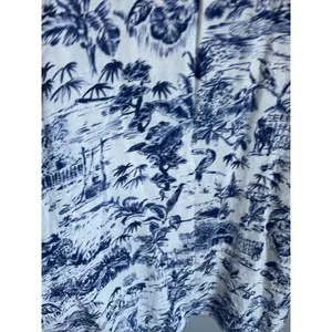 Joie Linen Toile Tank Dress Cutout Blue White French Aline Pockets Cottagecore M thumbnail 5
