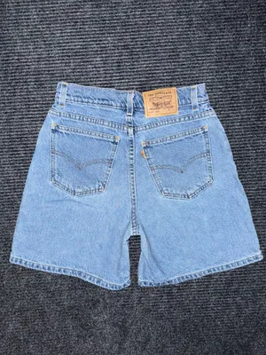 Vintage 90s Levi’s Relaxed Fit Orange Tab Denim Shorts Sz 25 High Rise Jorts thumbnail 2
