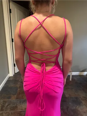 Sherri Hill Fusha Hot Pink Formal dress (Will get better pictures soon!) thumbnail 2