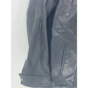 Roaman's Black Leather Bomber Jacket Full Zip Pocket Lined Size‎ 14W thumbnail 6