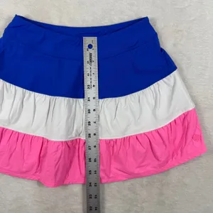 Lilly Pulitzer Luxletic XXS Ruffled Skort Blue White Pink Colorblock Activewear thumbnail 5