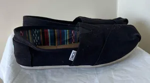 Toms Womens Classics Canvas Alpargata Slip-Ons 10002472 Black On Black sz W9 thumbnail 1