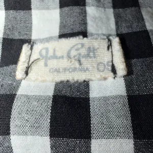 John Galt black and white Gingham babydoll Dress thumbnail 3