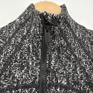 Lululemon Define Jacket 6 Rush Jacquard Black White Space Dye Full Zip Thumbhole thumbnail 3