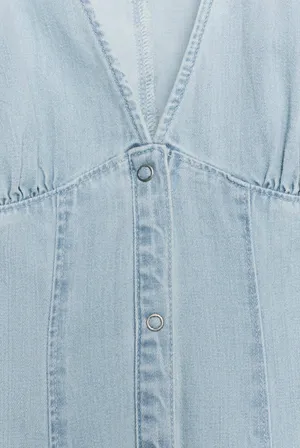 BNWT Zara TRF Blue Denim Mini Dress thumbnail 6