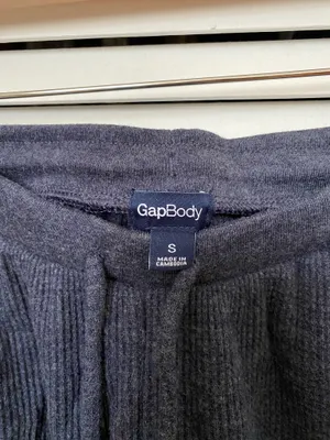 Gap Body Pajama Shorts Bainbridge Blue Waffle S thumbnail 3