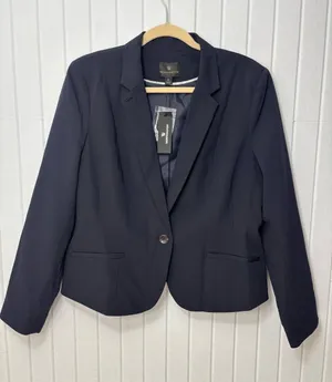 Worthington Women's‎ Navy Single-Button Blazer Size XL NEW thumbnail 1